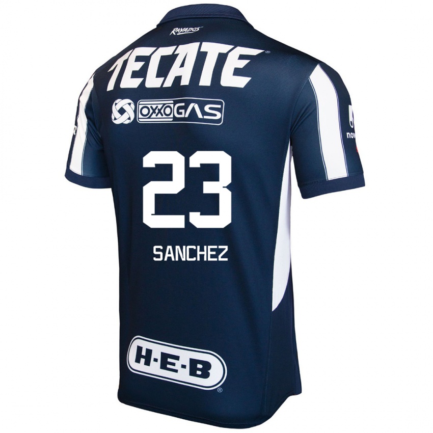 Niño Camiseta Gustavo Sanchez #23 Azul Rojo Blanco 1ª Equipación 2024/25 La Camisa Argentina