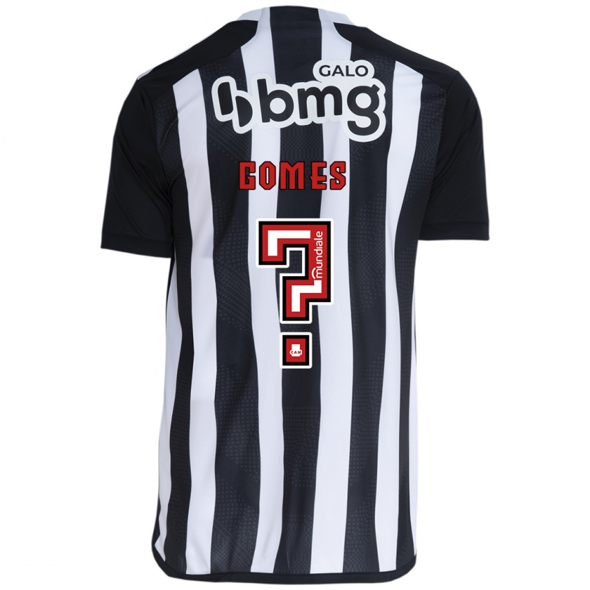 Niño Camiseta Fábio Gomes #0 Blanco Negro 1ª Equipación 2024/25 La Camisa Argentina