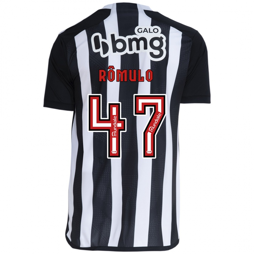 Niño Camiseta Rômulo #47 Blanco Negro 1ª Equipación 2024/25 La Camisa Argentina