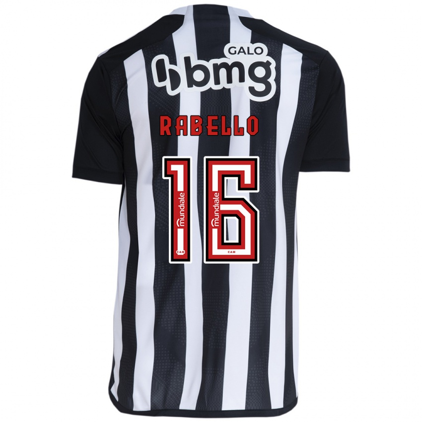 Niño Camiseta Igor Rabello #16 Blanco Negro 1ª Equipación 2024/25 La Camisa Argentina