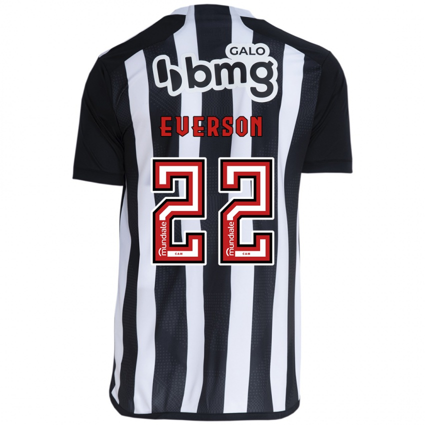 Niño Camiseta Everson #22 Blanco Negro 1ª Equipación 2024/25 La Camisa Argentina