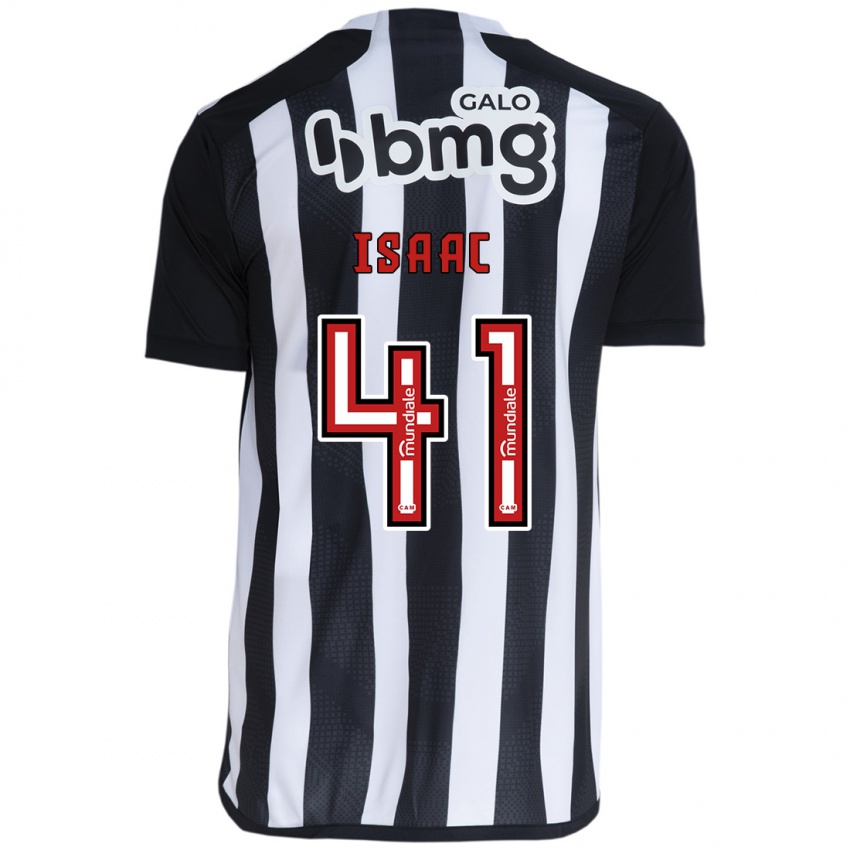 Niño Camiseta Isaac #41 Blanco Negro 1ª Equipación 2024/25 La Camisa Argentina