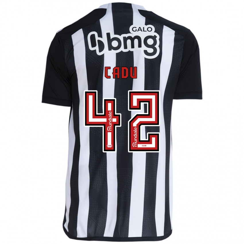 Niño Camiseta Cadu #42 Blanco Negro 1ª Equipación 2024/25 La Camisa Argentina