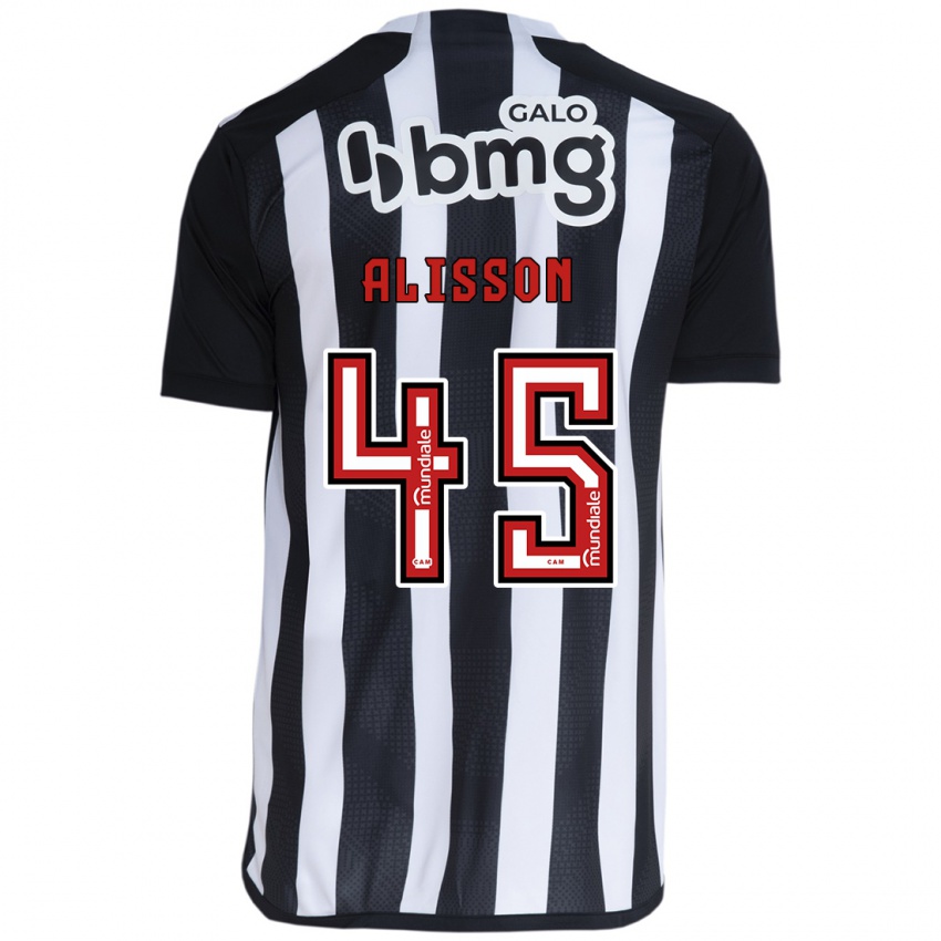 Niño Camiseta Alisson #45 Blanco Negro 1ª Equipación 2024/25 La Camisa Argentina