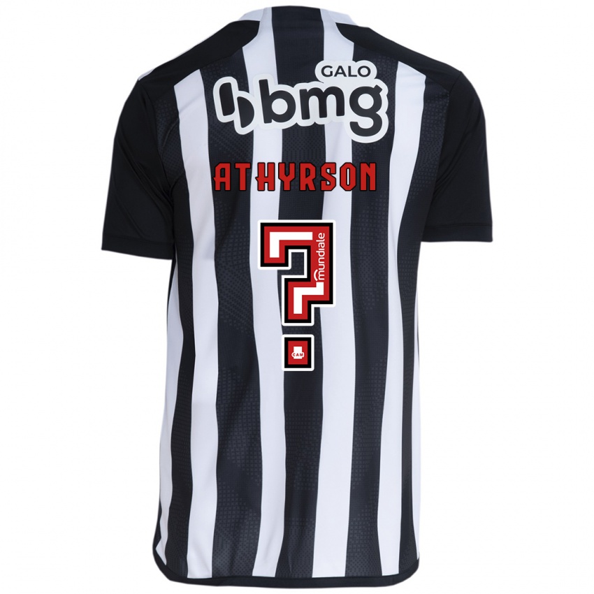 Niño Camiseta Athyrson #0 Blanco Negro 1ª Equipación 2024/25 La Camisa Argentina