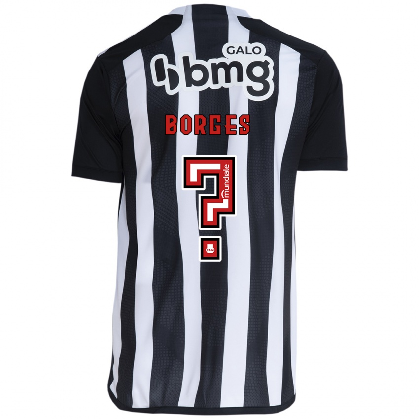 Niño Camiseta Leo Borges #0 Blanco Negro 1ª Equipación 2024/25 La Camisa Argentina