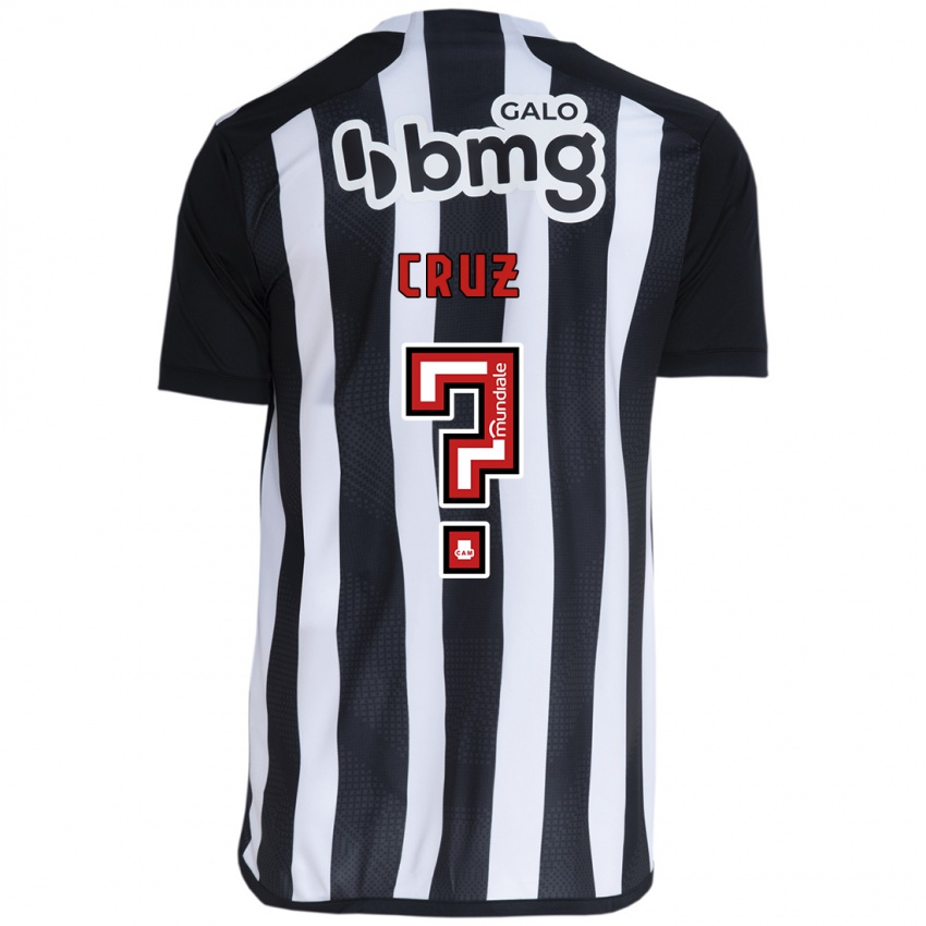 Niño Camiseta Dudu Cruz #0 Blanco Negro 1ª Equipación 2024/25 La Camisa Argentina