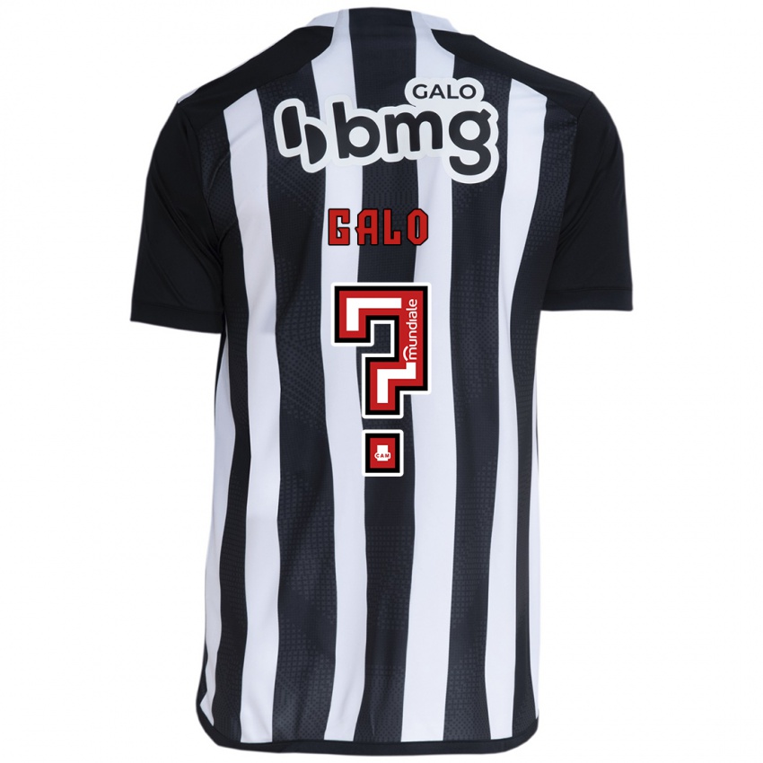 Niño Camiseta Diego Galo #0 Blanco Negro 1ª Equipación 2024/25 La Camisa Argentina