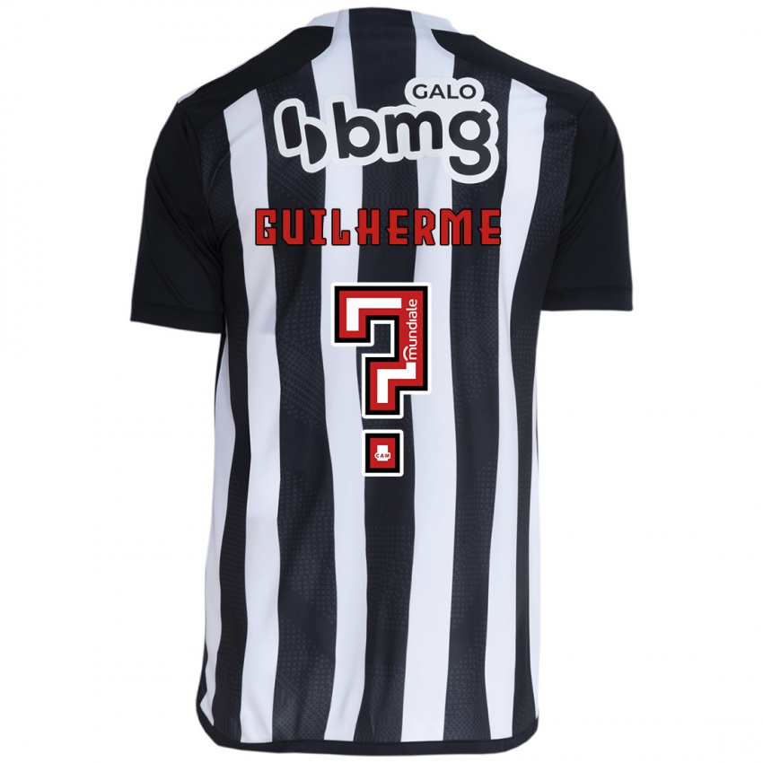 Niño Camiseta Kauan Guilherme #0 Blanco Negro 1ª Equipación 2024/25 La Camisa Argentina