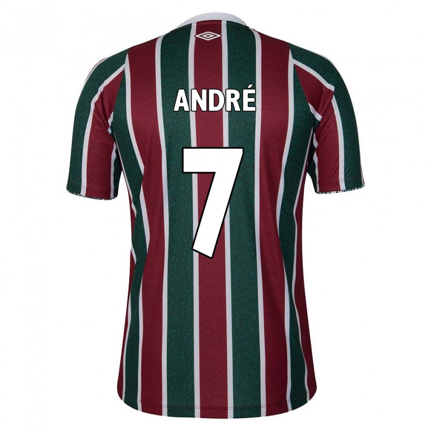 Niño Camiseta André #7 Verde Granate Blanco 1ª Equipación 2024/25 La Camisa Argentina