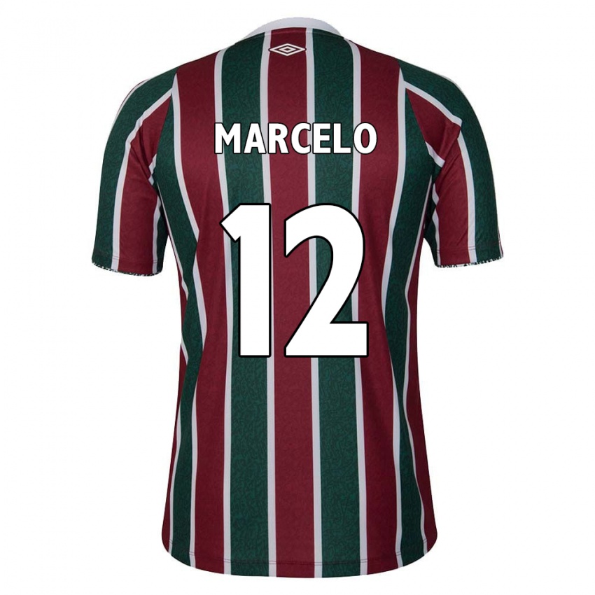 Niño Camiseta Marcelo #12 Verde Granate Blanco 1ª Equipación 2024/25 La Camisa Argentina