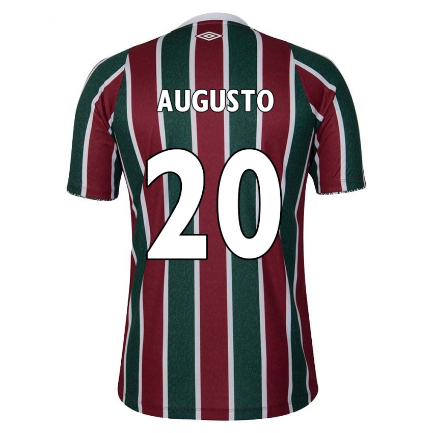 Niño Camiseta Renato Augusto #20 Verde Granate Blanco 1ª Equipación 2024/25 La Camisa Argentina