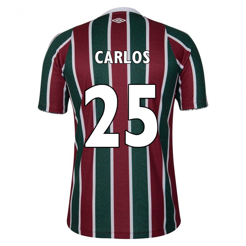 Niño Camiseta Antônio Carlos #25 Verde Granate Blanco 1ª Equipación 2024/25 La Camisa Argentina