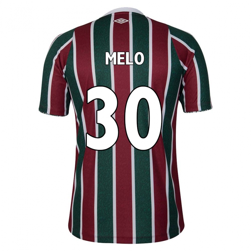 Niño Camiseta Felipe Melo #30 Verde Granate Blanco 1ª Equipación 2024/25 La Camisa Argentina