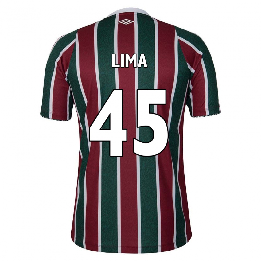 Niño Camiseta Lima #45 Verde Granate Blanco 1ª Equipación 2024/25 La Camisa Argentina