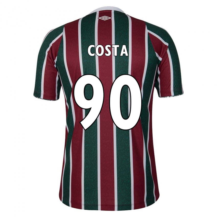 Niño Camiseta Douglas Costa #90 Verde Granate Blanco 1ª Equipación 2024/25 La Camisa Argentina