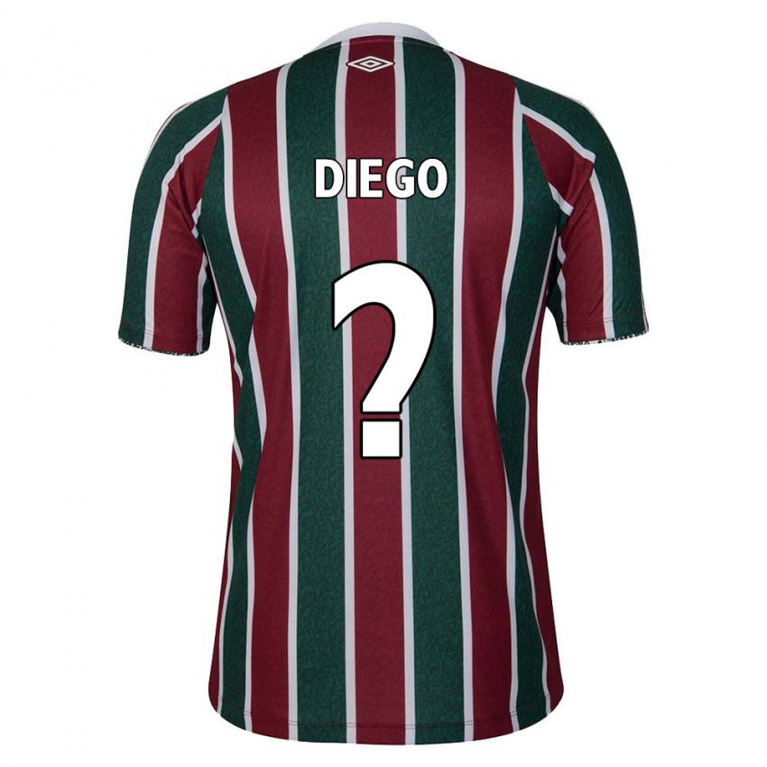 Niño Camiseta Diego #0 Verde Granate Blanco 1ª Equipación 2024/25 La Camisa Argentina