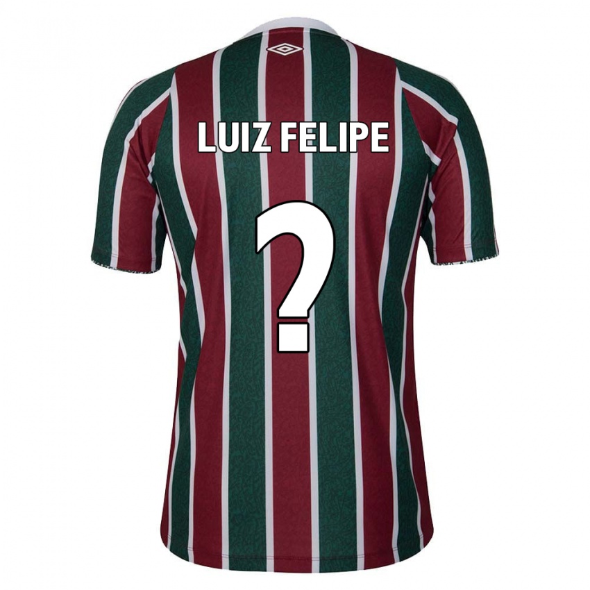 Niño Camiseta Luiz Felipe #0 Verde Granate Blanco 1ª Equipación 2024/25 La Camisa Argentina