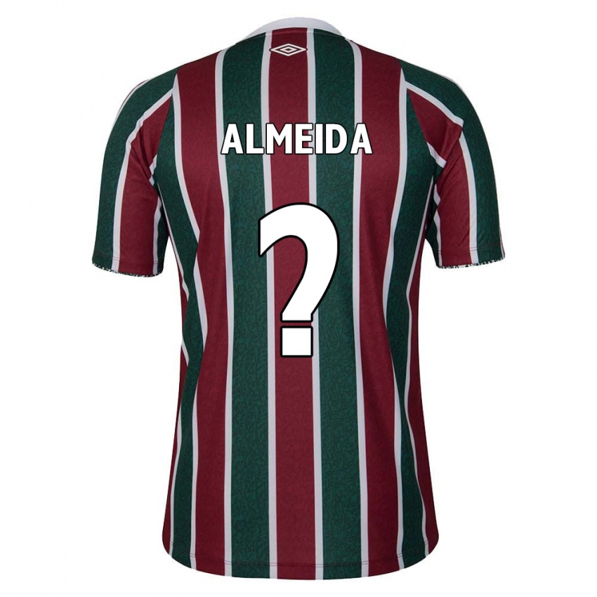 Niño Camiseta Kayky Almeida #0 Verde Granate Blanco 1ª Equipación 2024/25 La Camisa Argentina