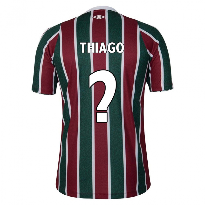 Niño Camiseta Thiago #0 Verde Granate Blanco 1ª Equipación 2024/25 La Camisa Argentina