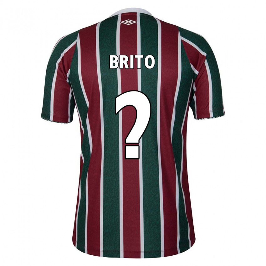 Niño Camiseta Luan Brito #0 Verde Granate Blanco 1ª Equipación 2024/25 La Camisa Argentina