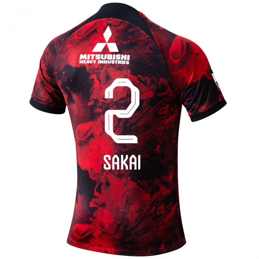 Niño Camiseta Hiroki Sakai #2 Negro Rojo 1ª Equipación 2024/25 La Camisa Argentina