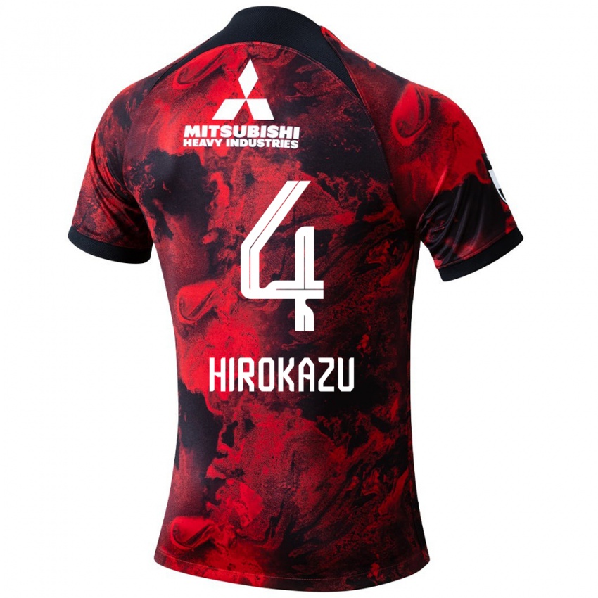 Niño Camiseta Hirokazu Ishihara #4 Negro Rojo 1ª Equipación 2024/25 La Camisa Argentina