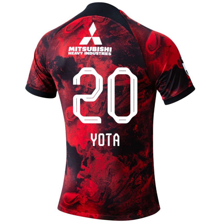 Niño Camiseta Yota Sato #20 Negro Rojo 1ª Equipación 2024/25 La Camisa Argentina