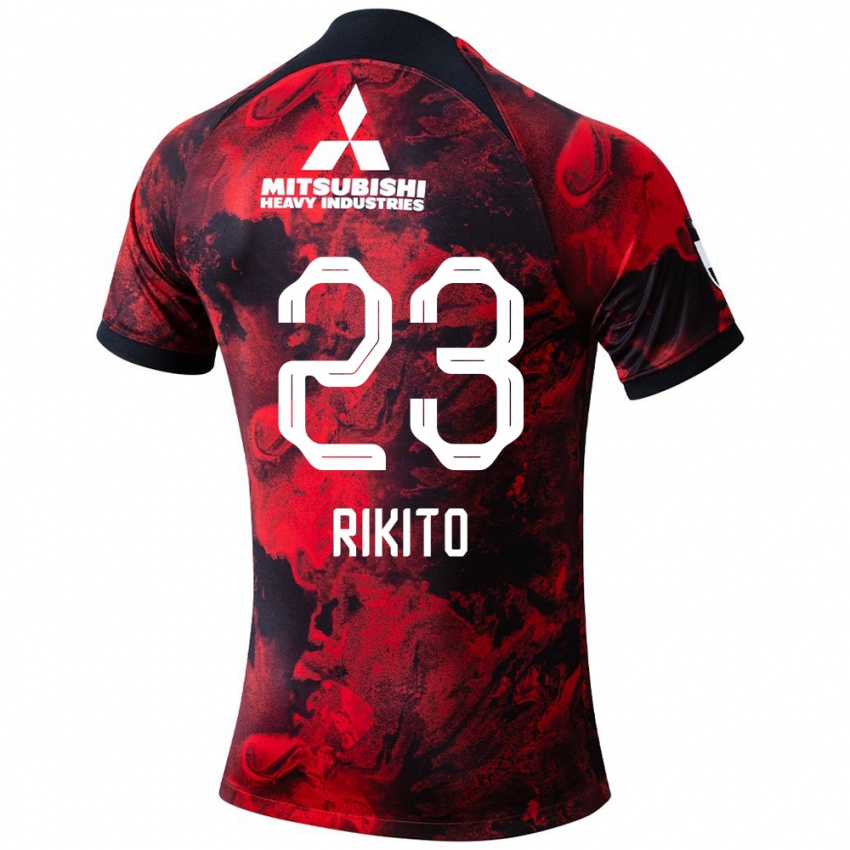 Niño Camiseta Rikito Inoue #23 Negro Rojo 1ª Equipación 2024/25 La Camisa Argentina