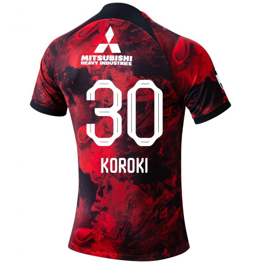 Niño Camiseta Shinzo Koroki #30 Negro Rojo 1ª Equipación 2024/25 La Camisa Argentina