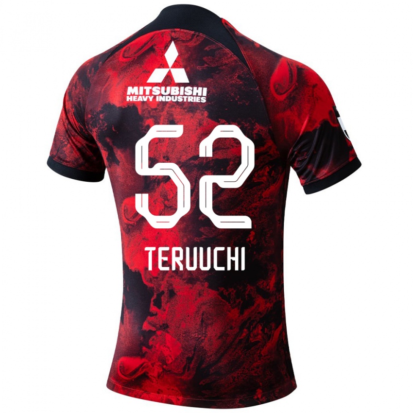 Niño Camiseta Toshikazu Teruuchi #52 Negro Rojo 1ª Equipación 2024/25 La Camisa Argentina