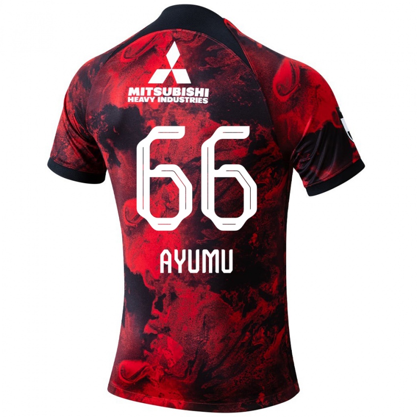 Niño Camiseta Ayumu Ohata #66 Negro Rojo 1ª Equipación 2024/25 La Camisa Argentina