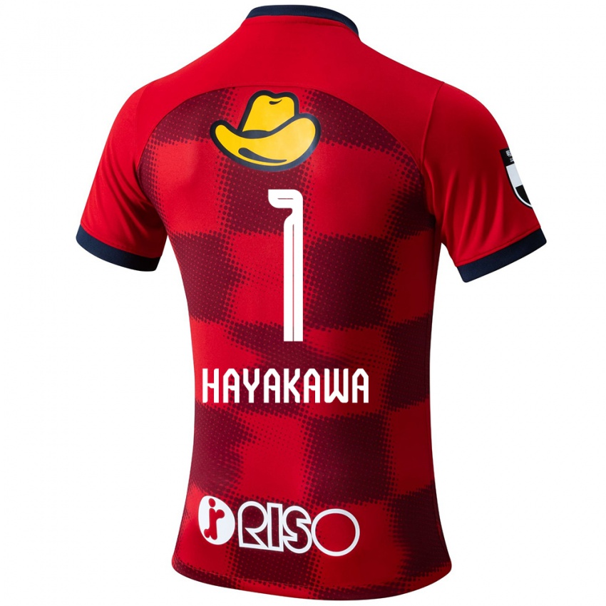 Niño Camiseta Tomoki Hayakawa #1 Rojo Azul Blanco 1ª Equipación 2024/25 La Camisa Argentina