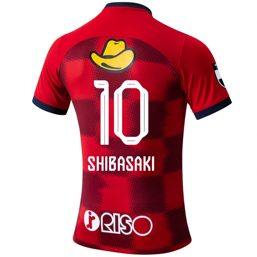 Niño Camiseta Gaku Shibasaki #10 Rojo Azul Blanco 1ª Equipación 2024/25 La Camisa Argentina