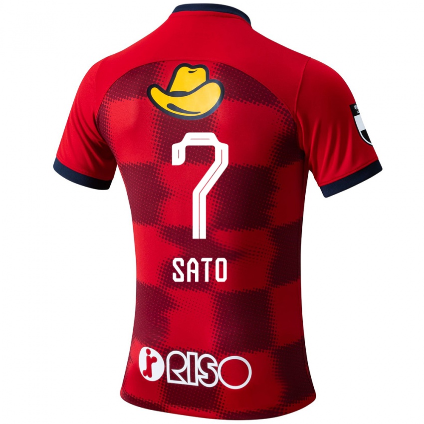 Niño Camiseta Mihiro Sato #7 Rojo Azul Blanco 1ª Equipación 2024/25 La Camisa Argentina