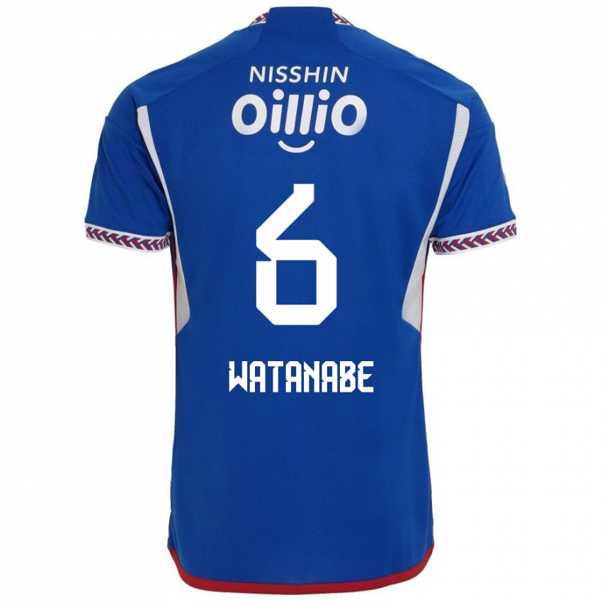 Niño Camiseta Kota Watanabe #6 Azul Blanco Rojo 1ª Equipación 2024/25 La Camisa Argentina