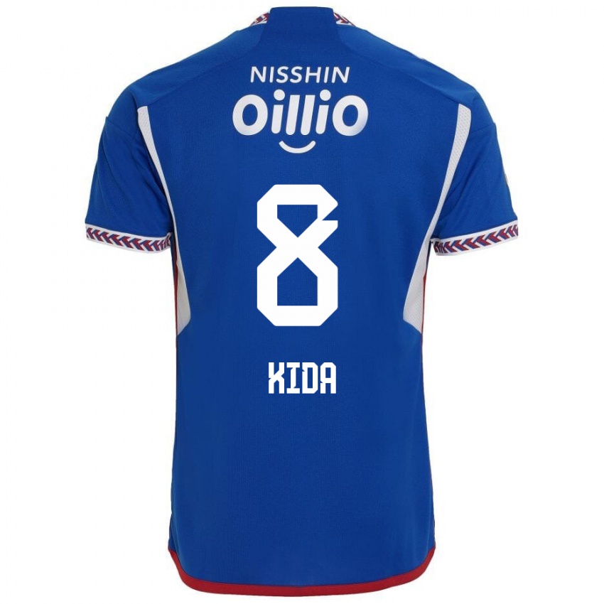 Niño Camiseta Takuya Kida #8 Azul Blanco Rojo 1ª Equipación 2024/25 La Camisa Argentina