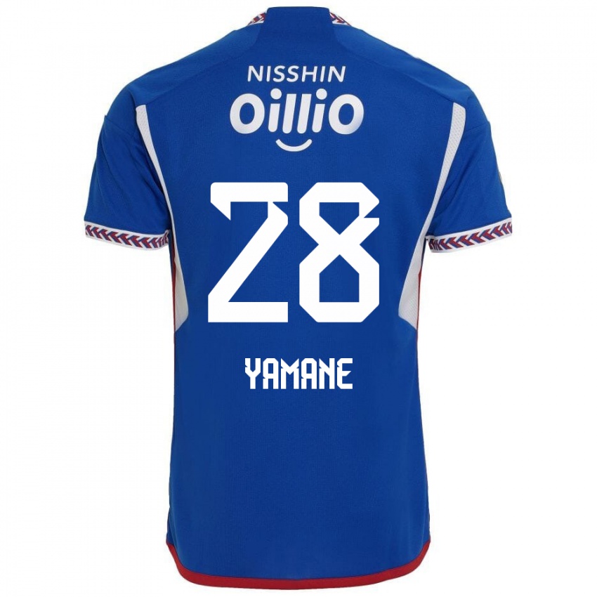 Niño Camiseta Riku Yamane #28 Azul Blanco Rojo 1ª Equipación 2024/25 La Camisa Argentina