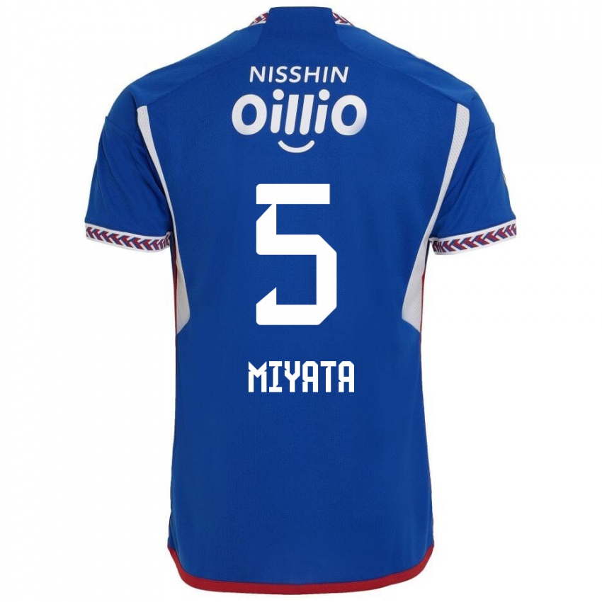 Niño Camiseta Haru Miyata #5 Azul Blanco Rojo 1ª Equipación 2024/25 La Camisa Argentina