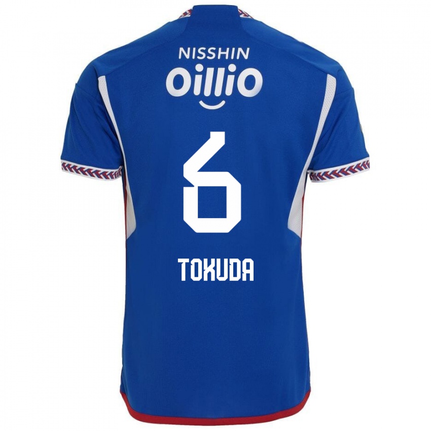 Niño Camiseta Yuma Tokuda #6 Azul Blanco Rojo 1ª Equipación 2024/25 La Camisa Argentina