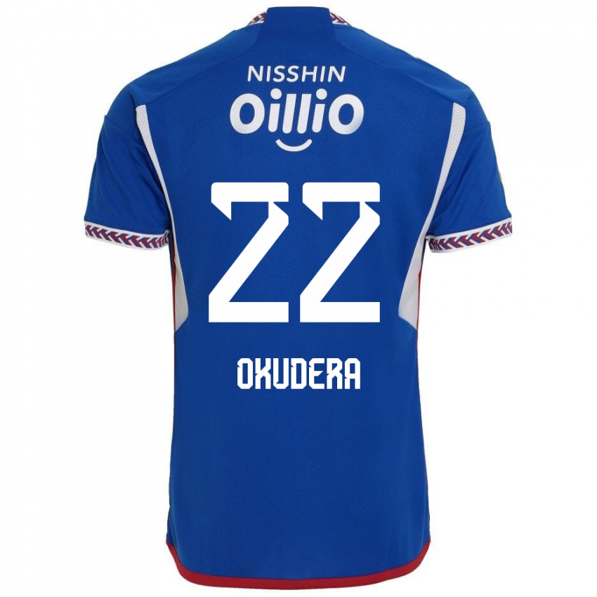 Niño Camiseta Minato Okudera #22 Azul Blanco Rojo 1ª Equipación 2024/25 La Camisa Argentina