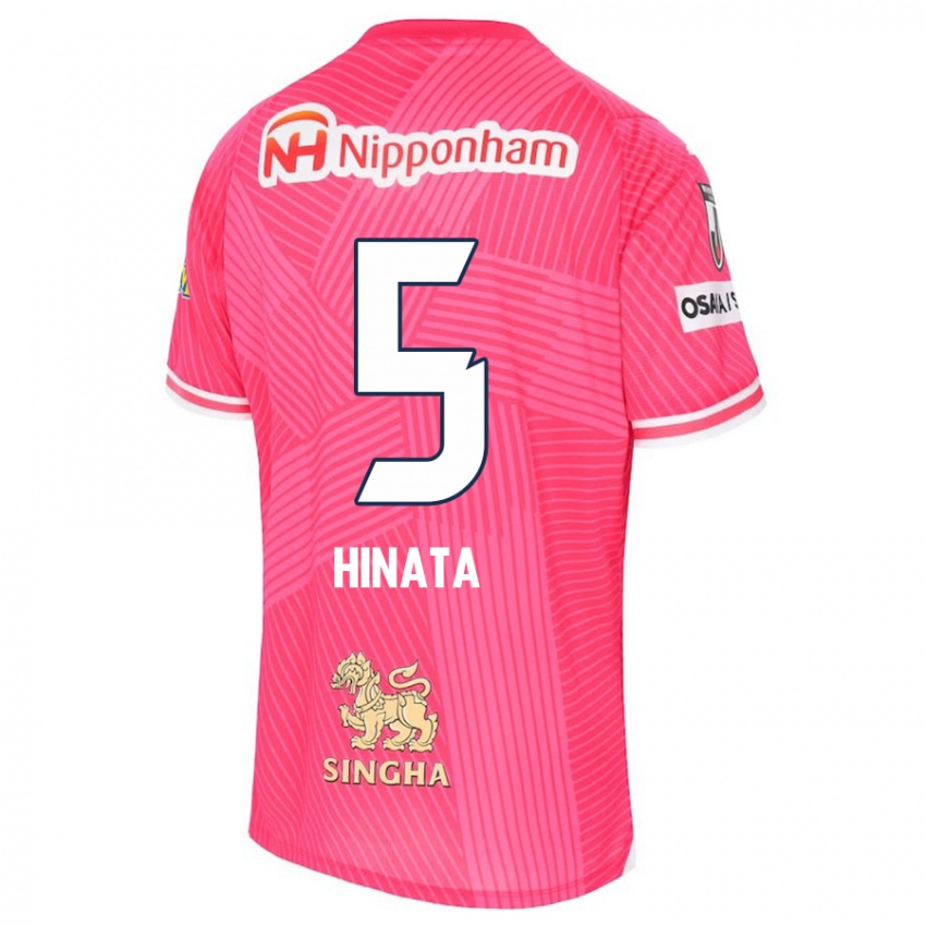 Niño Camiseta Hinata Kida #5 Rosa Blanco 1ª Equipación 2024/25 La Camisa Argentina