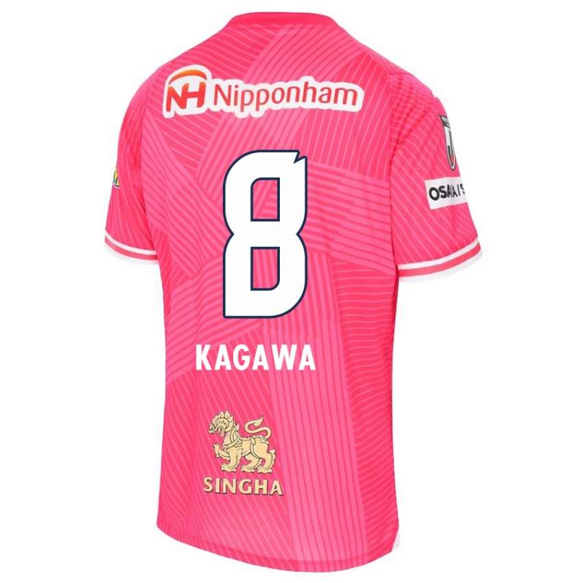 Niño Camiseta Shinji Kagawa #8 Rosa Blanco 1ª Equipación 2024/25 La Camisa Argentina