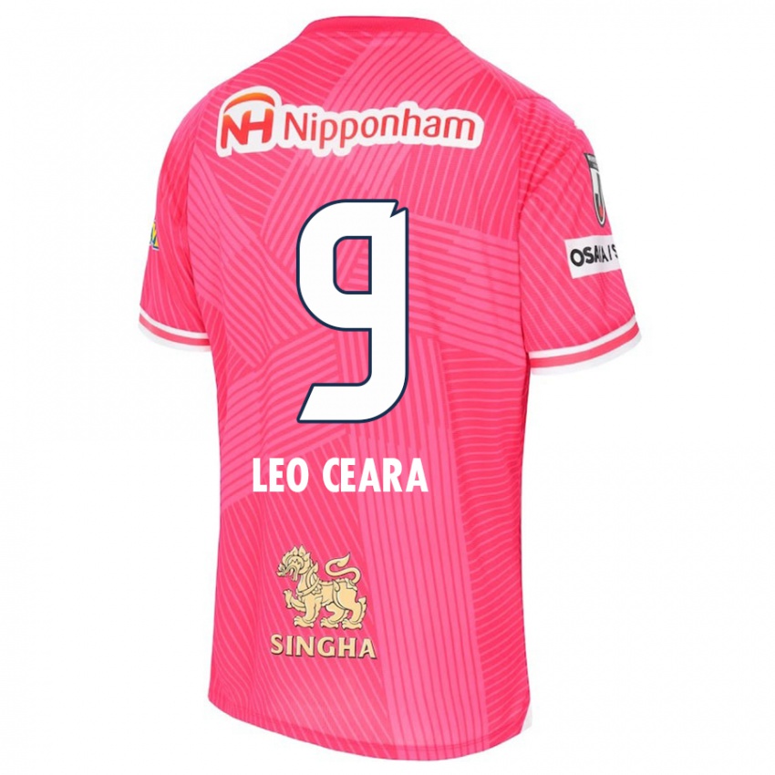 Niño Camiseta Léo Ceará #9 Rosa Blanco 1ª Equipación 2024/25 La Camisa Argentina