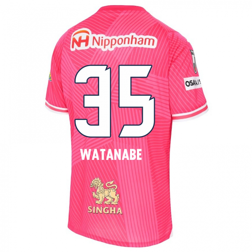 Niño Camiseta Ryo Watanabe #35 Rosa Blanco 1ª Equipación 2024/25 La Camisa Argentina