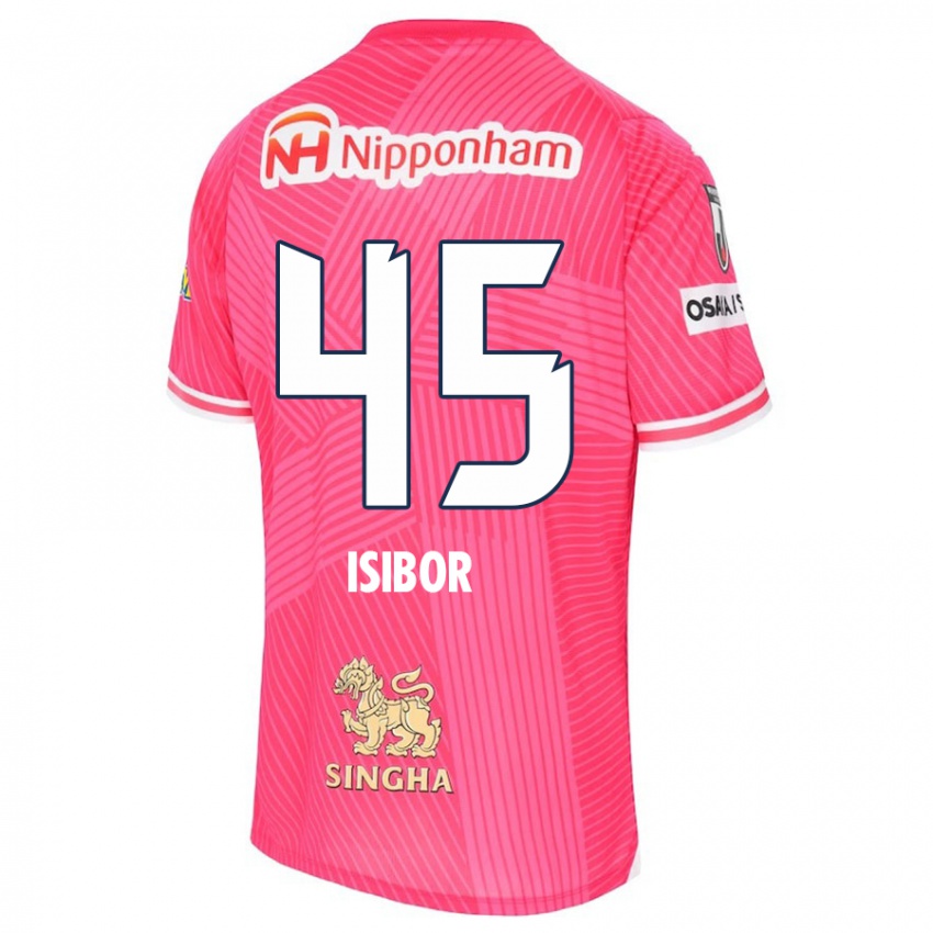 Niño Camiseta Ken Isibor #45 Rosa Blanco 1ª Equipación 2024/25 La Camisa Argentina