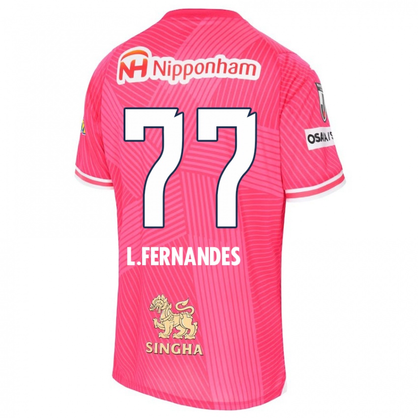 Niño Camiseta Lucas Fernandes #77 Rosa Blanco 1ª Equipación 2024/25 La Camisa Argentina