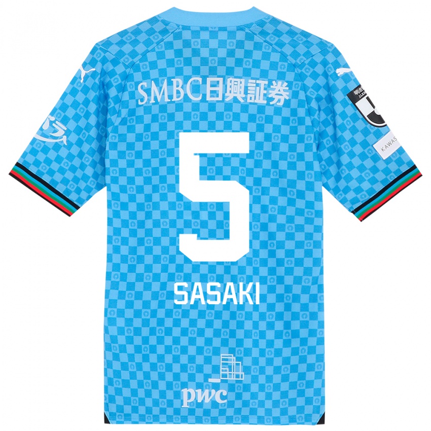 Niño Camiseta Asahi Sasaki #5 Azul Celeste 1ª Equipación 2024/25 La Camisa Argentina