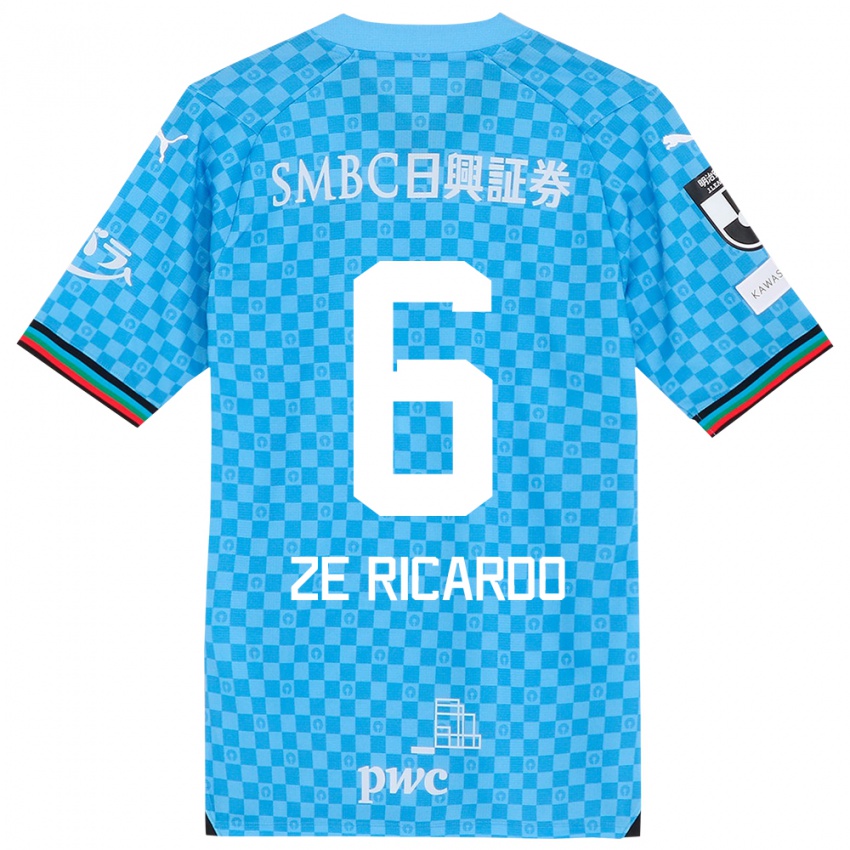 Niño Camiseta Zé Ricardo #6 Azul Celeste 1ª Equipación 2024/25 La Camisa Argentina