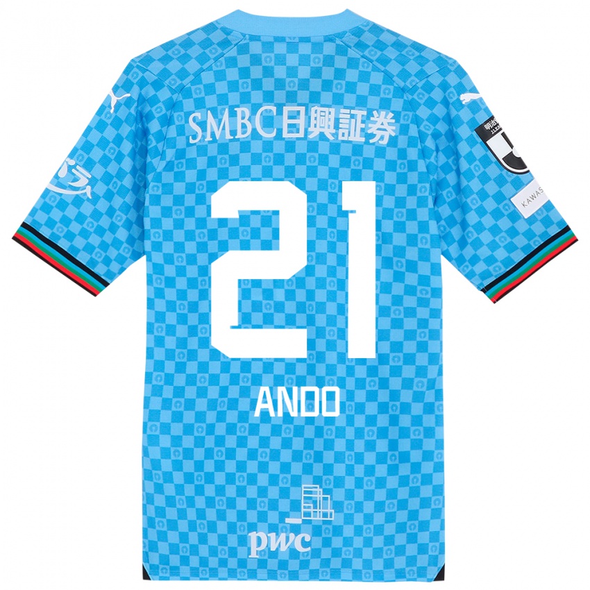 Niño Camiseta Shunsuke Ando #21 Azul Celeste 1ª Equipación 2024/25 La Camisa Argentina